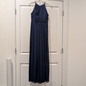 Pleated High Neck Bridesmaid Or Ballgown